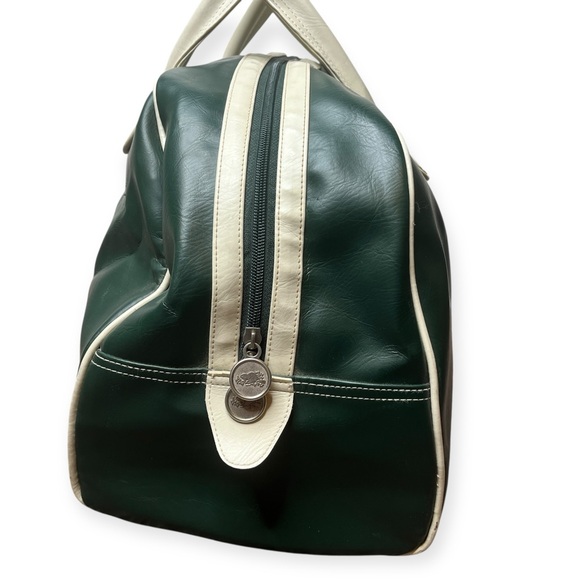 👜 Vintage Roots Canada Beaver Logo Bowling Duffle Bag - Green & Cream - Picture 2 of 16